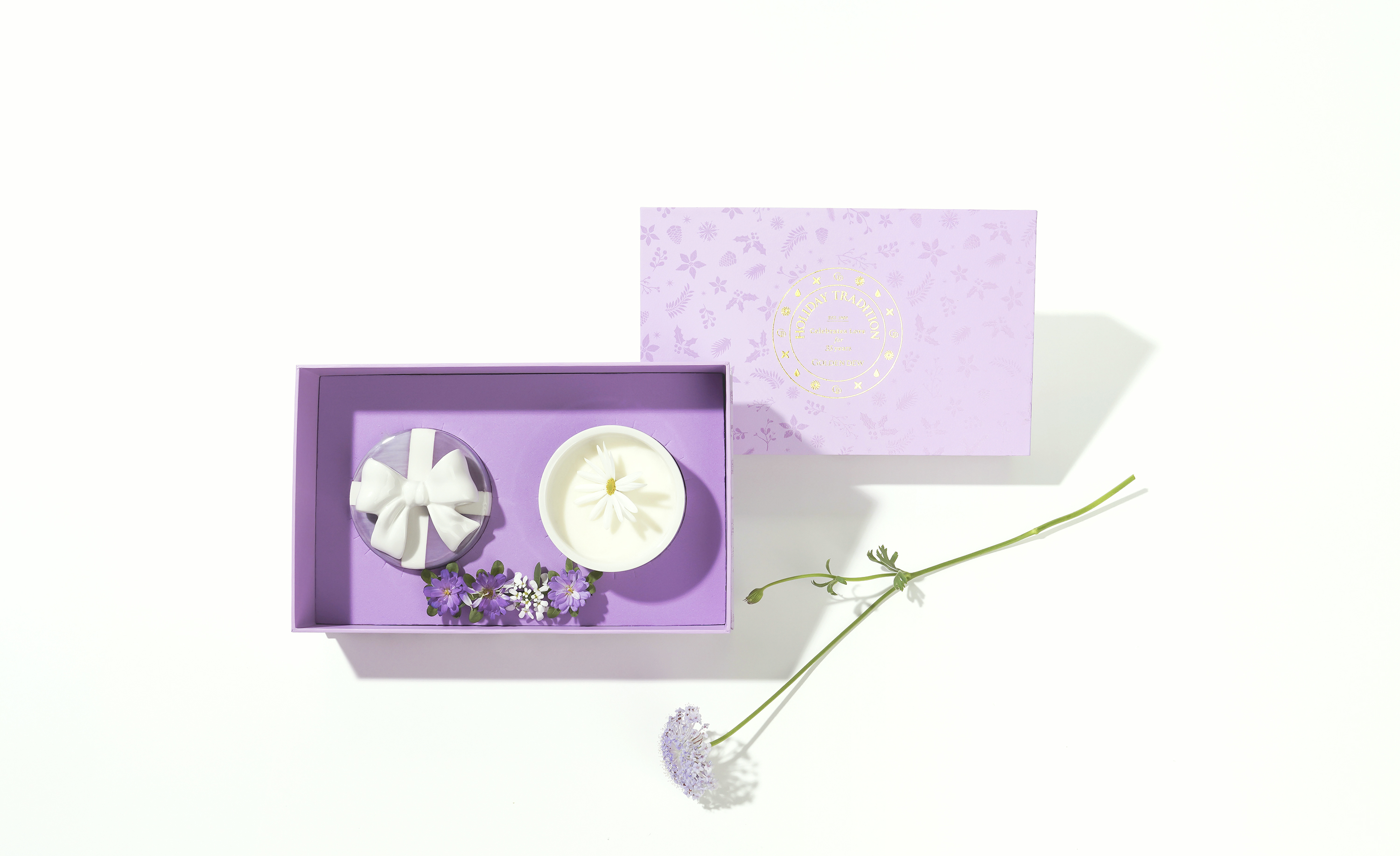GOLDEN DEW 35rd Anniversary Candle Package