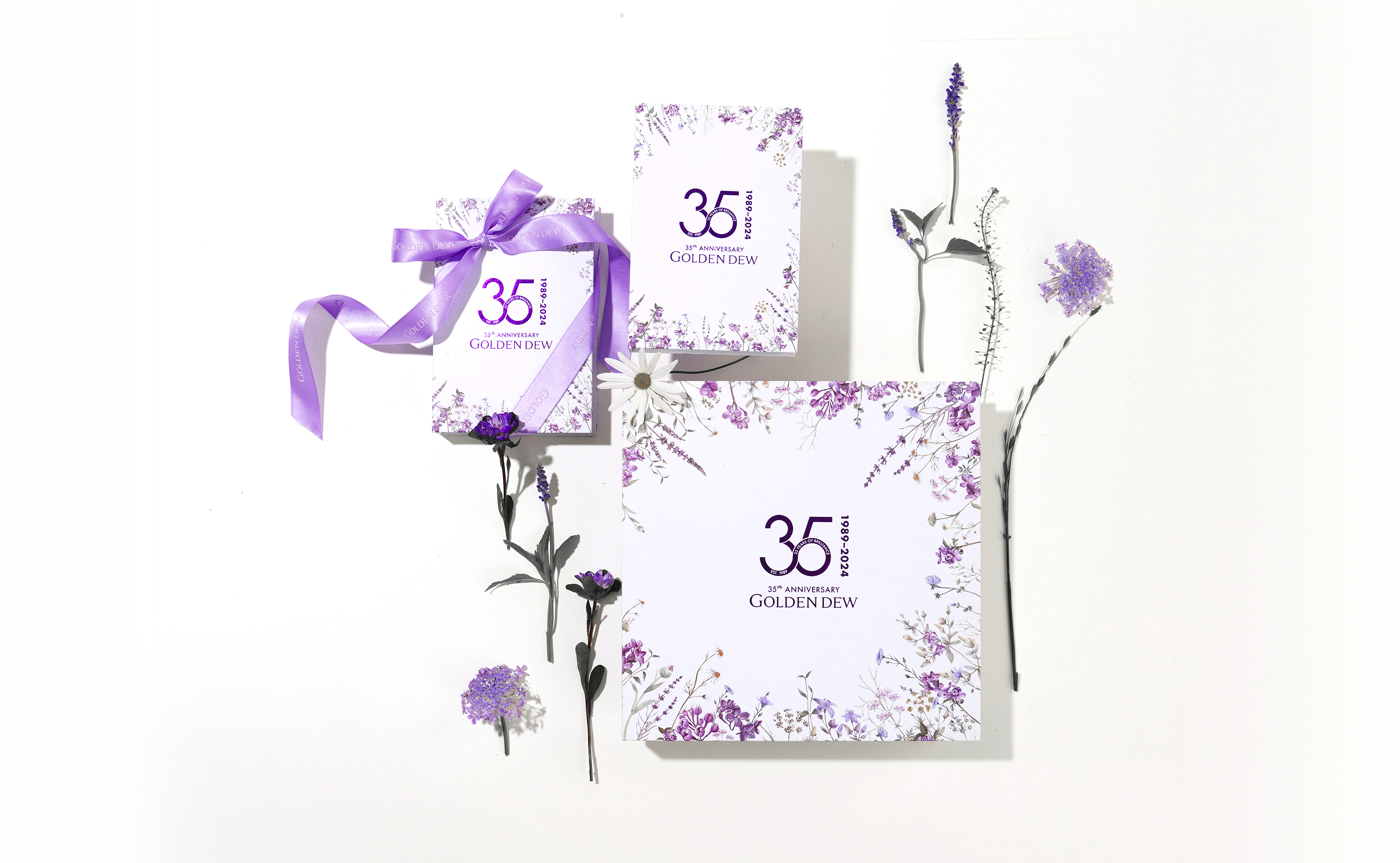 GOLDEN DEW 35th Anniversary packaging